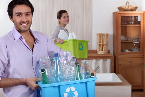 Residents participating in recycling program